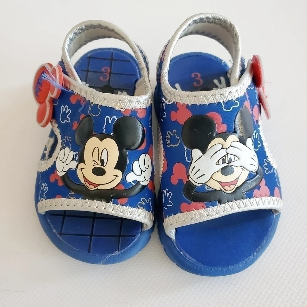 Mickey Mouse Kids Beach Sandals Size 3